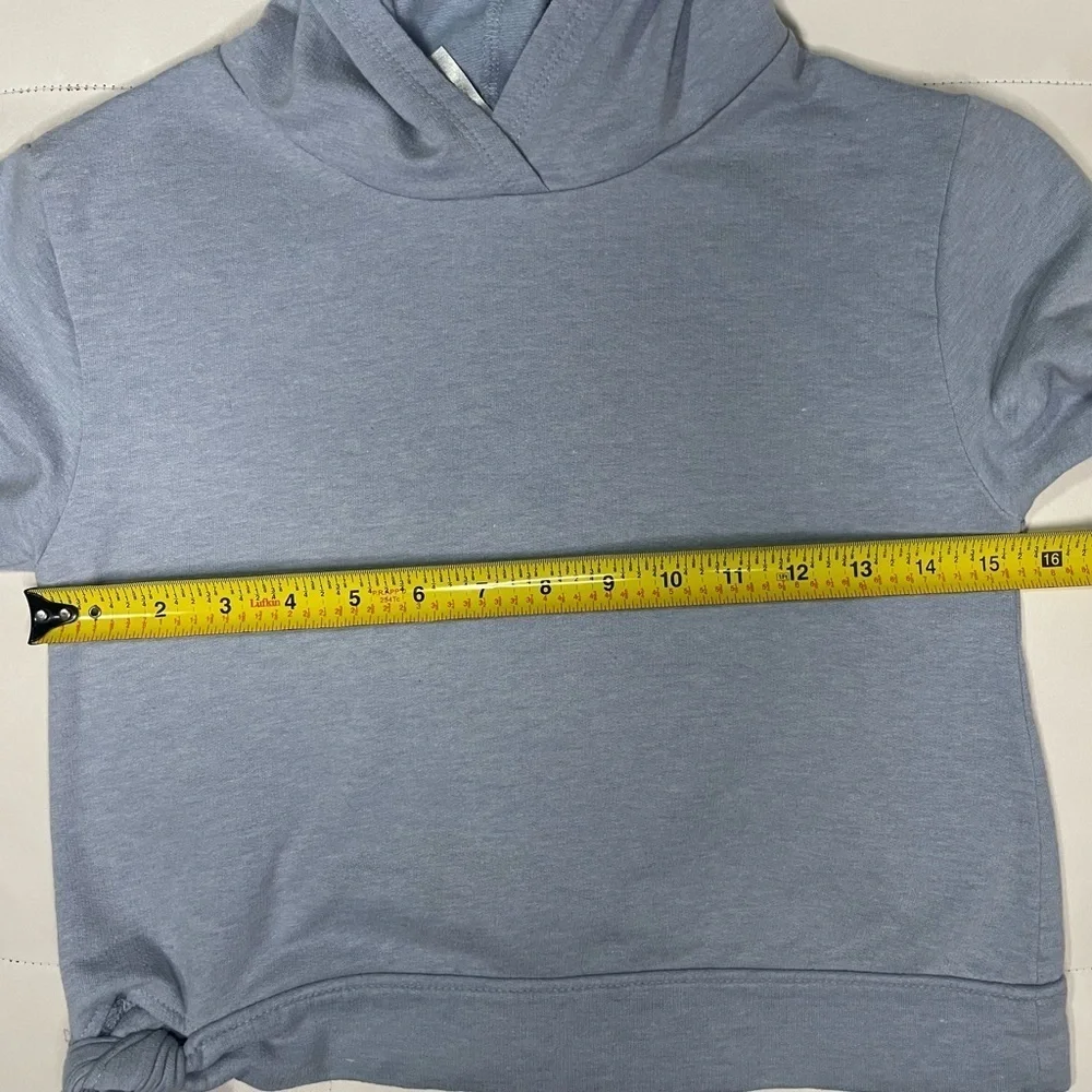 Z By Zella Girls Hoodie Sweatshirt blue Bow Accent Girls Size small